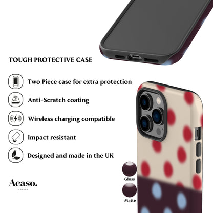 Blurry Plum Polka Dots Phone Case