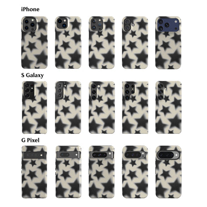 Blurry Black Stars Phone Case