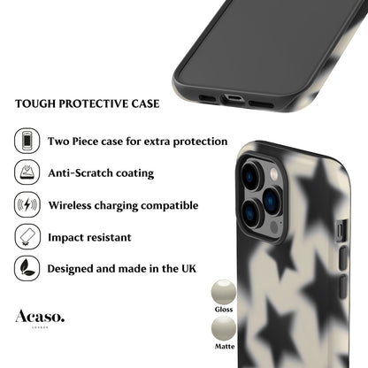 Blurry Black Stars Phone Case