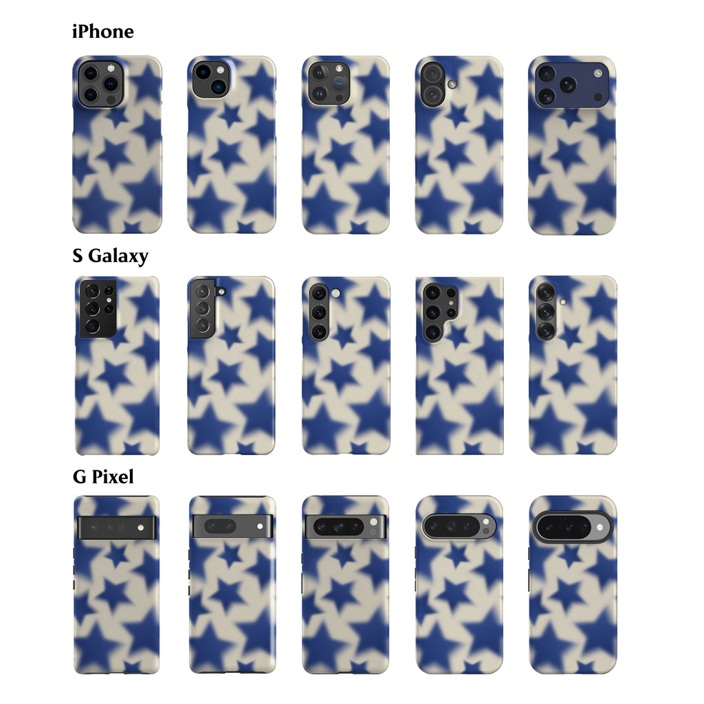 Blurry Blue Stars Phone Case