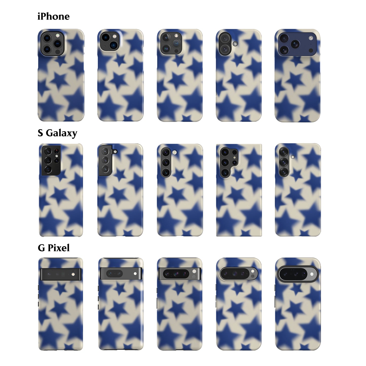 Blurry Blue Stars Phone Case