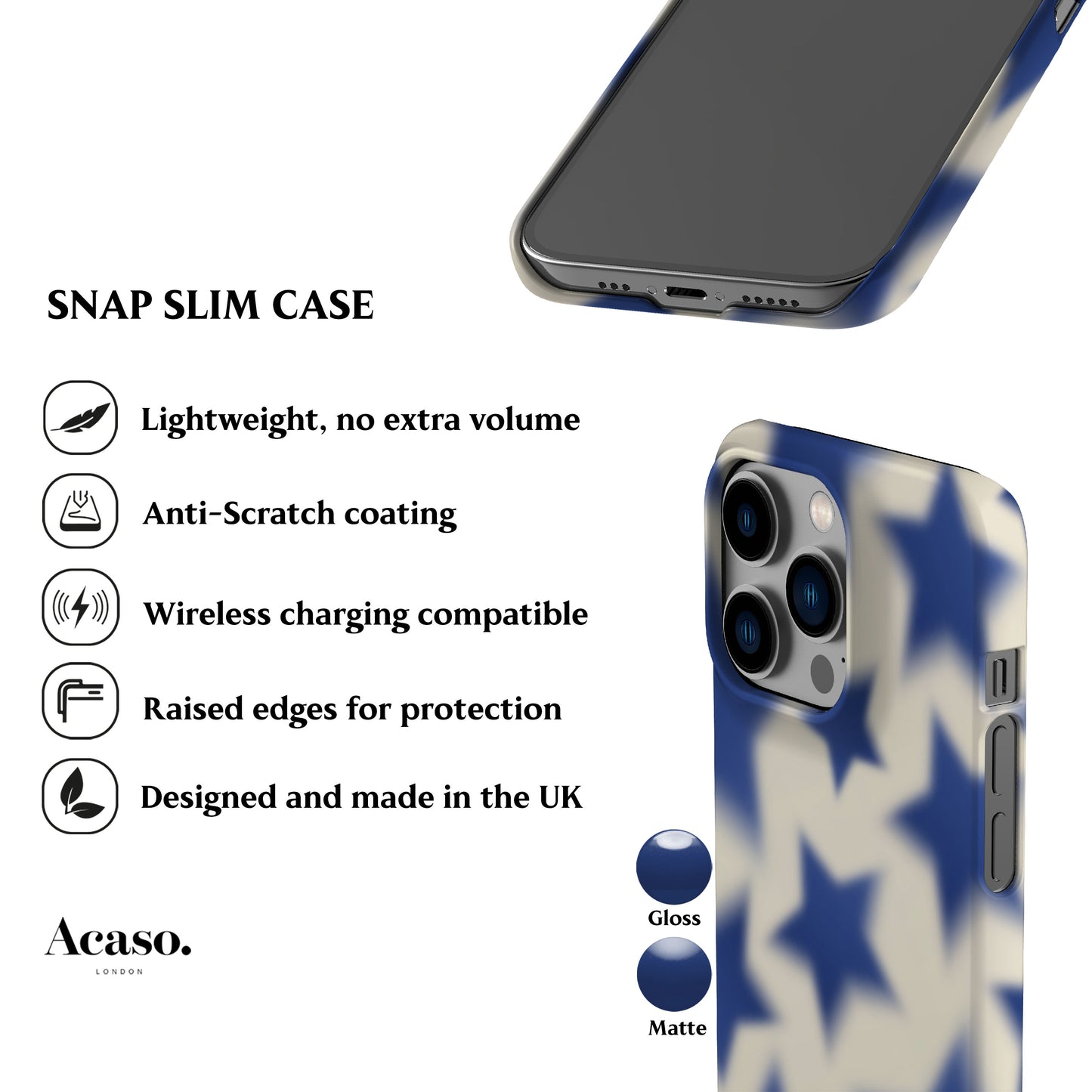 Blurry Blue Stars Phone Case