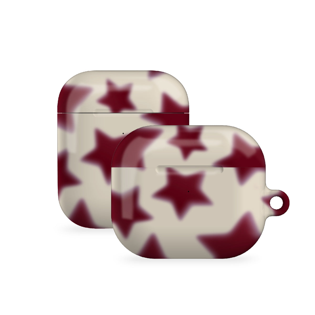 Blurry Burgundy Stars AirPods Cover