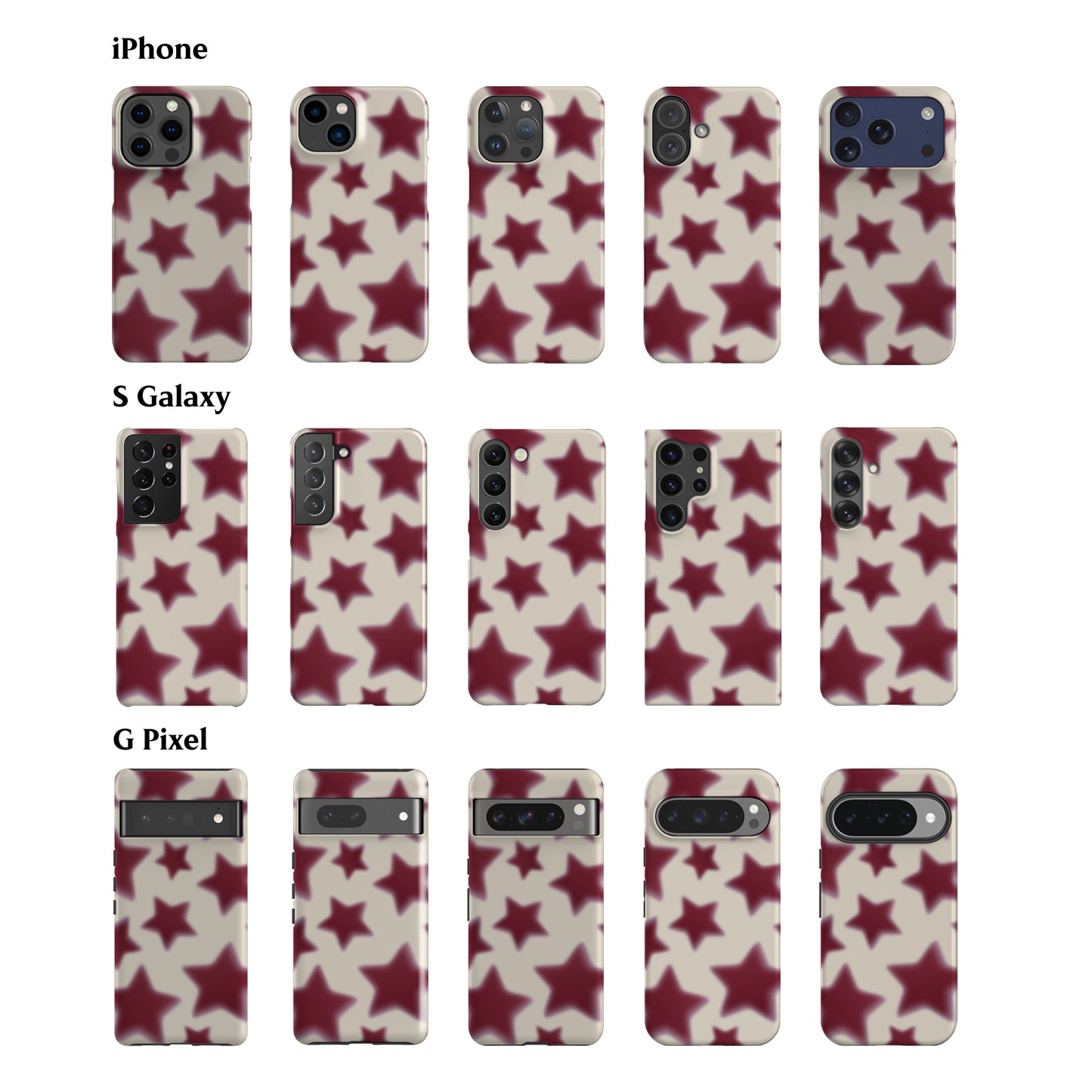Blurry Red Stars Phone Case