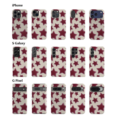 Blurry Red Stars Phone Case