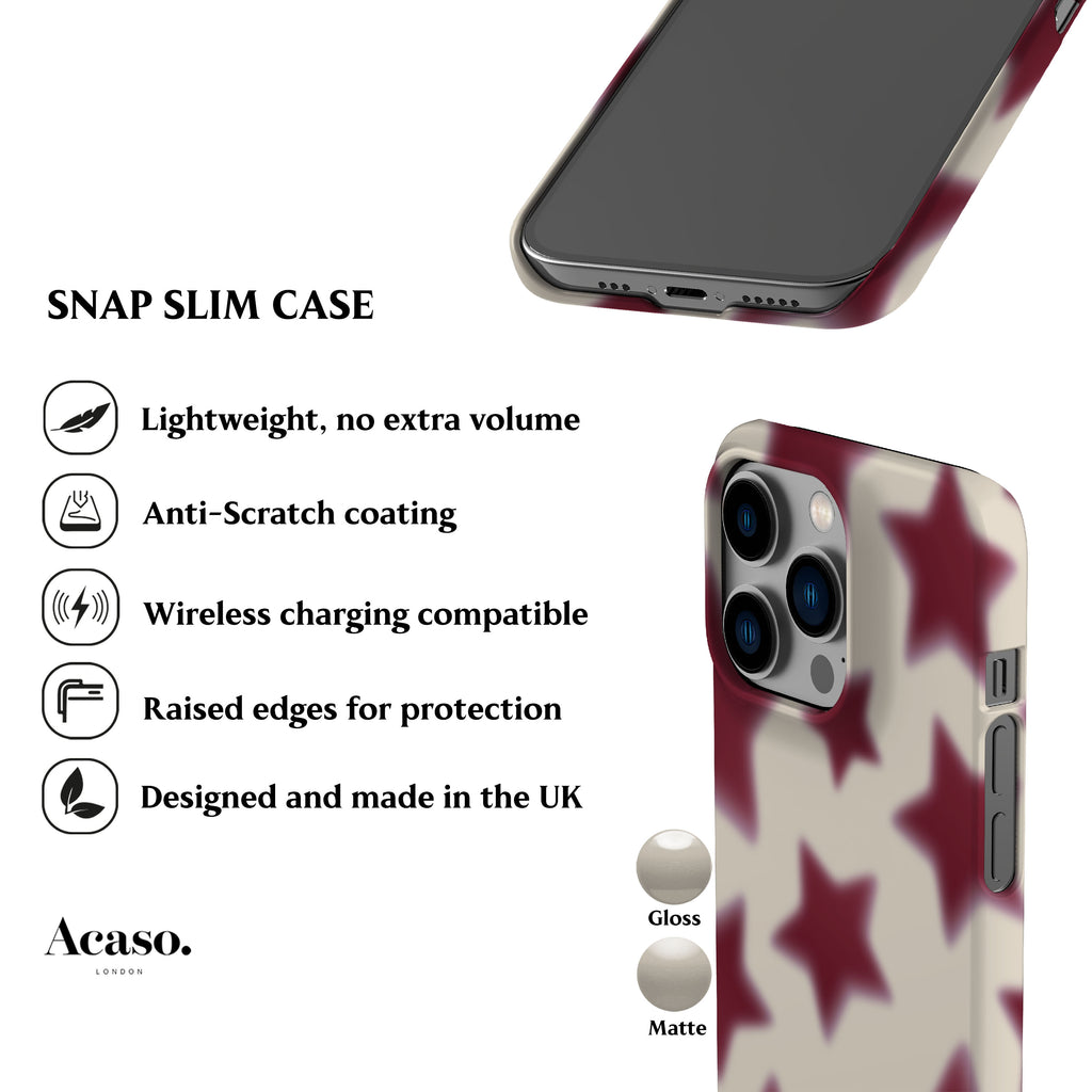 Blurry Red Stars Phone Case