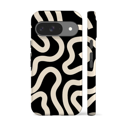 Boho Line Art Black Phone Case