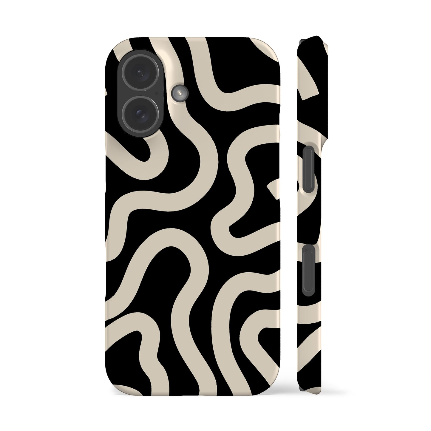 Boho Line Art Black Phone Case