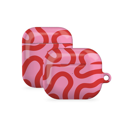Pink Swirls AirPods Case Cover