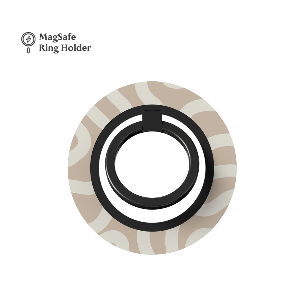 Boho Line Art Beige MagSafe Ring Holder