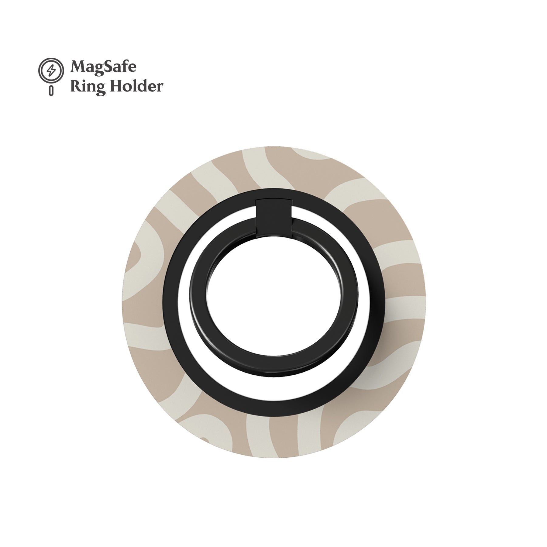 Boho Line Art Beige MagSafe Ring Holder