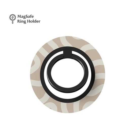 Boho Line Art Beige MagSafe Ring Holder