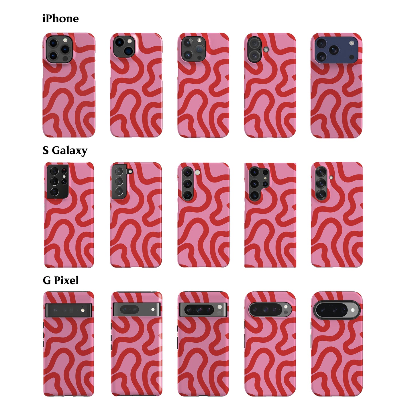 Line Art Pink Phone Case