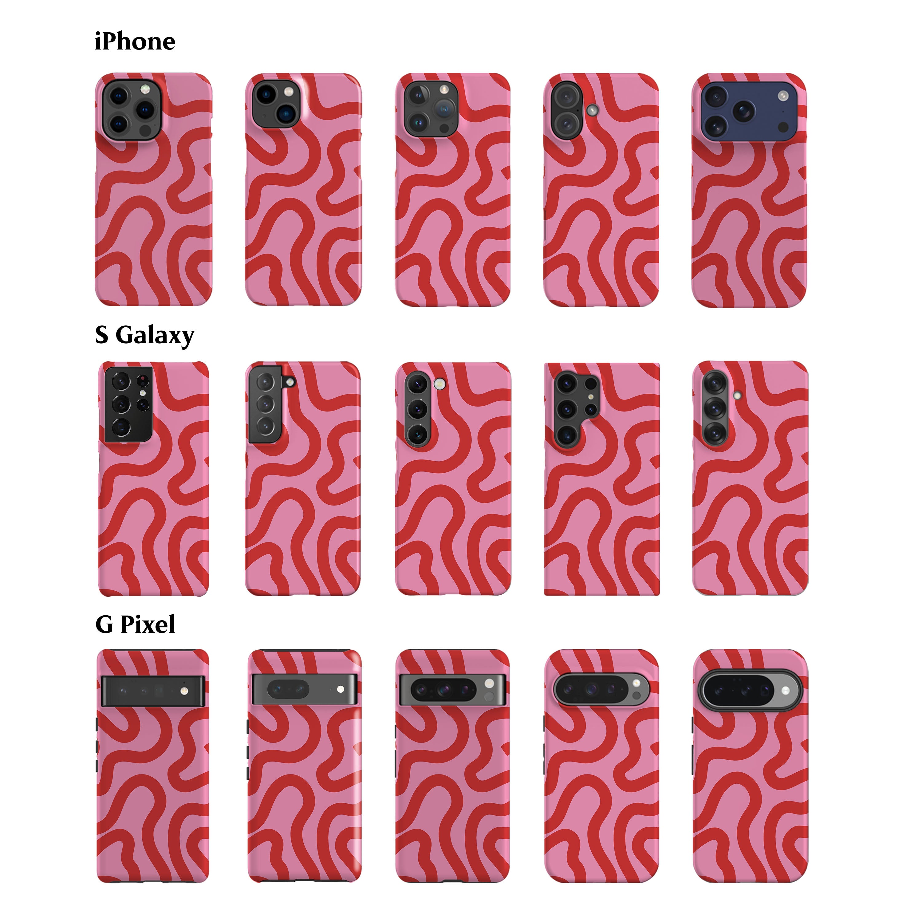 Line Art Pink Phone Case