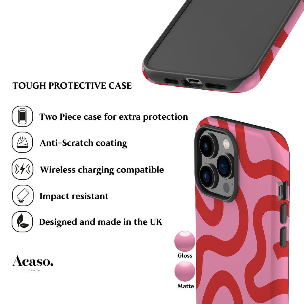 Line Art Pink Phone Case