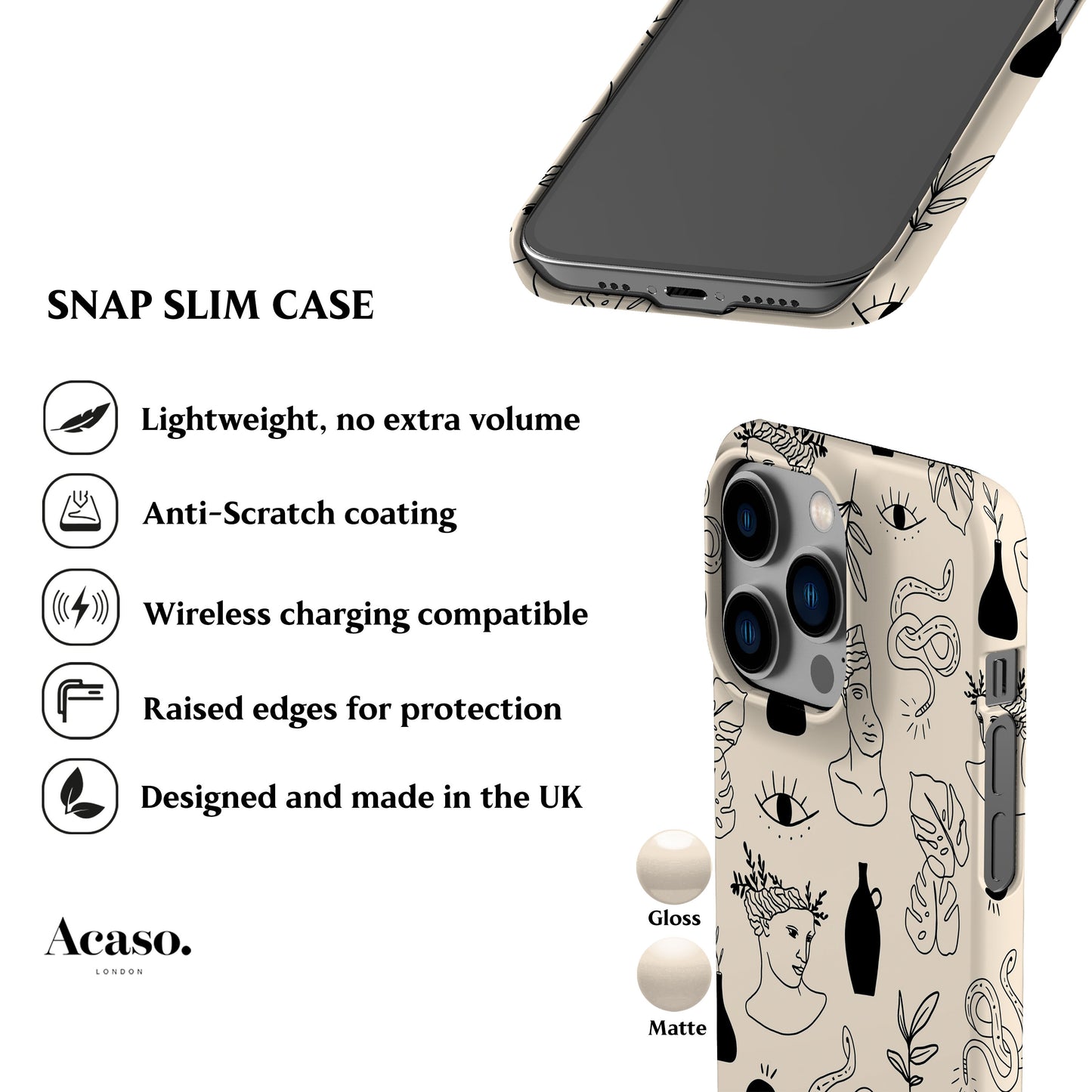 Boho Mythos Cream Phone Case