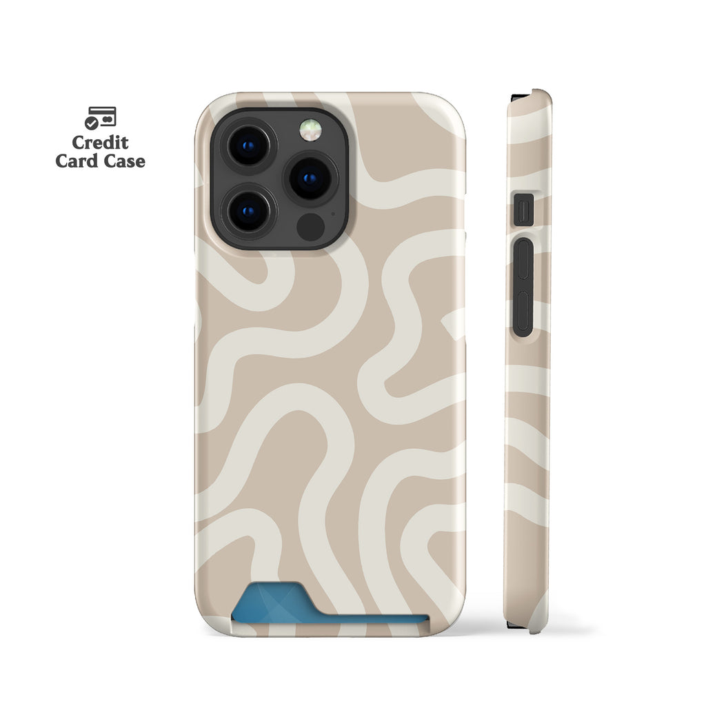 Boho Line Art Credit Card Case