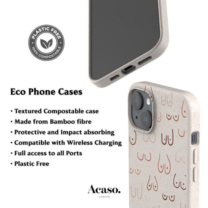 Boobies Eco-Friendly Phone Case