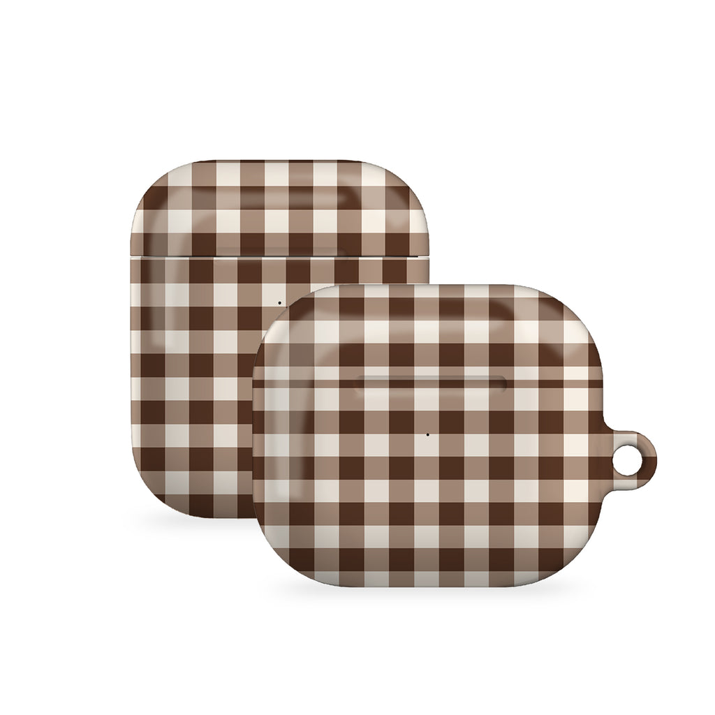 Brown Plaid AirPods Cover