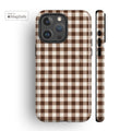 Brown Plaid MagSafe iPhone Case