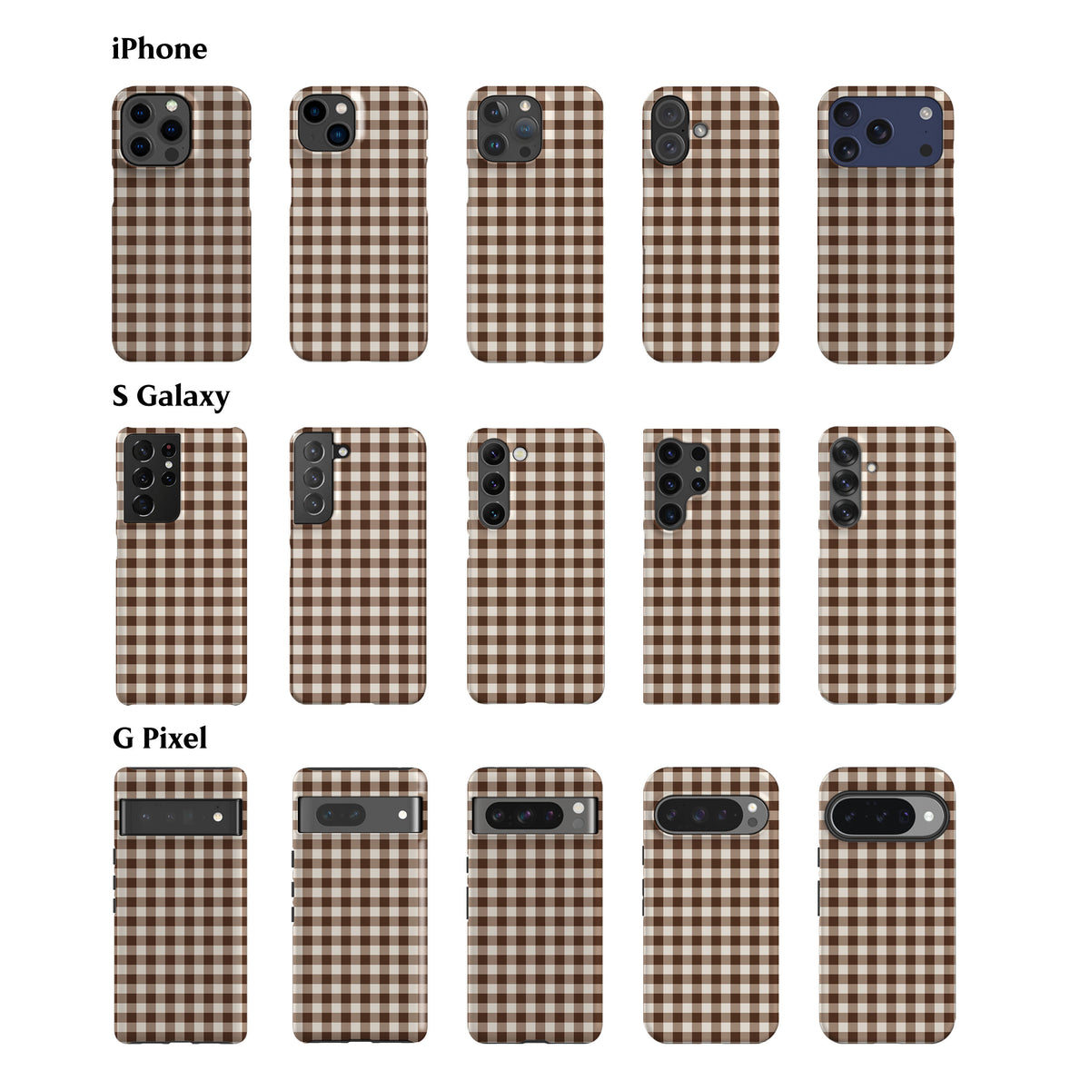Brown Plaid Phone Case