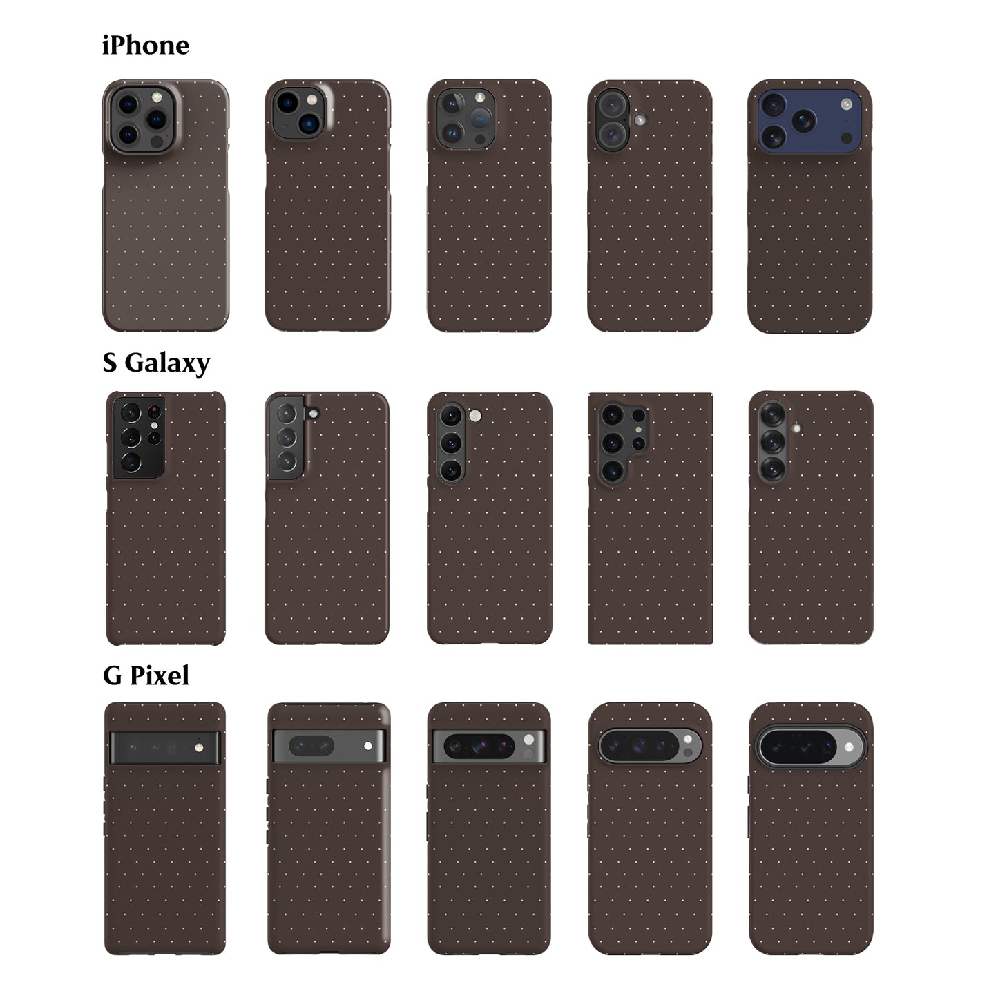 Brown Mini Polka Phone Case