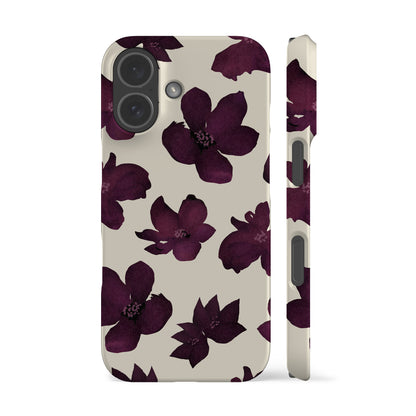 Burgundy Flowers Phone Case