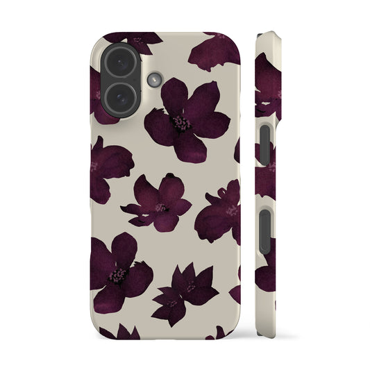 Burgundy Flowers Phone Case