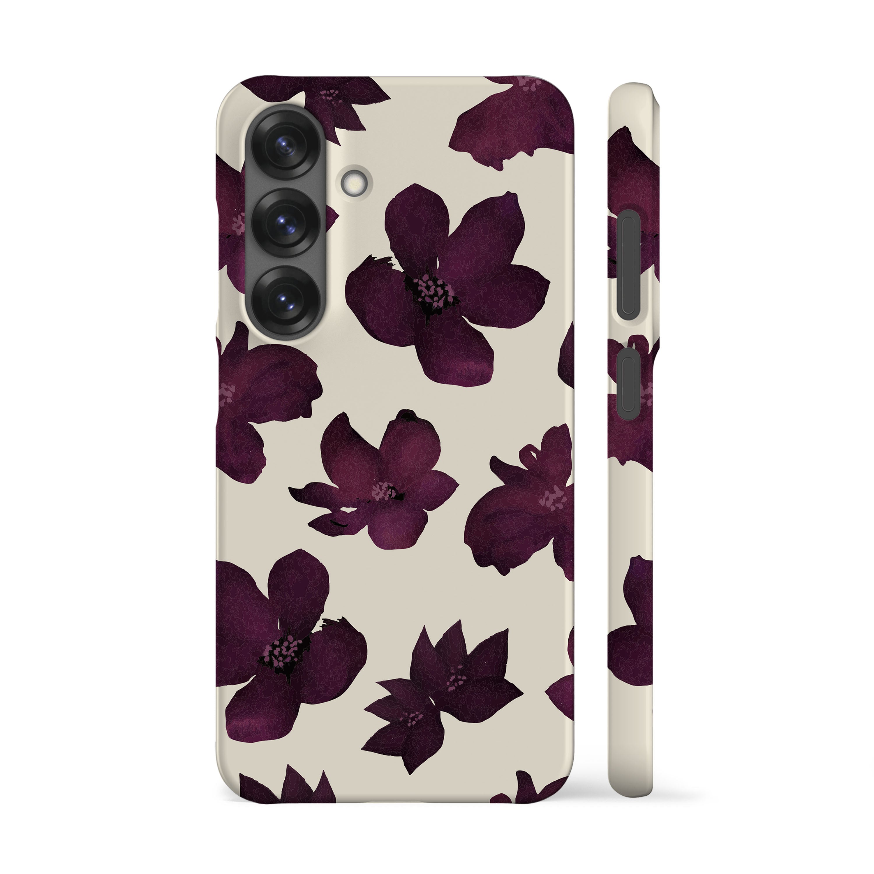 Burgundy Flowers Phone Case