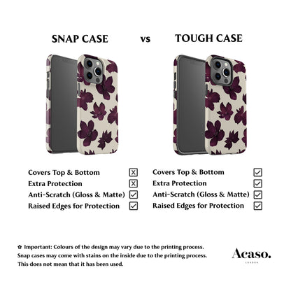 Burgundy Flowers Phone Case