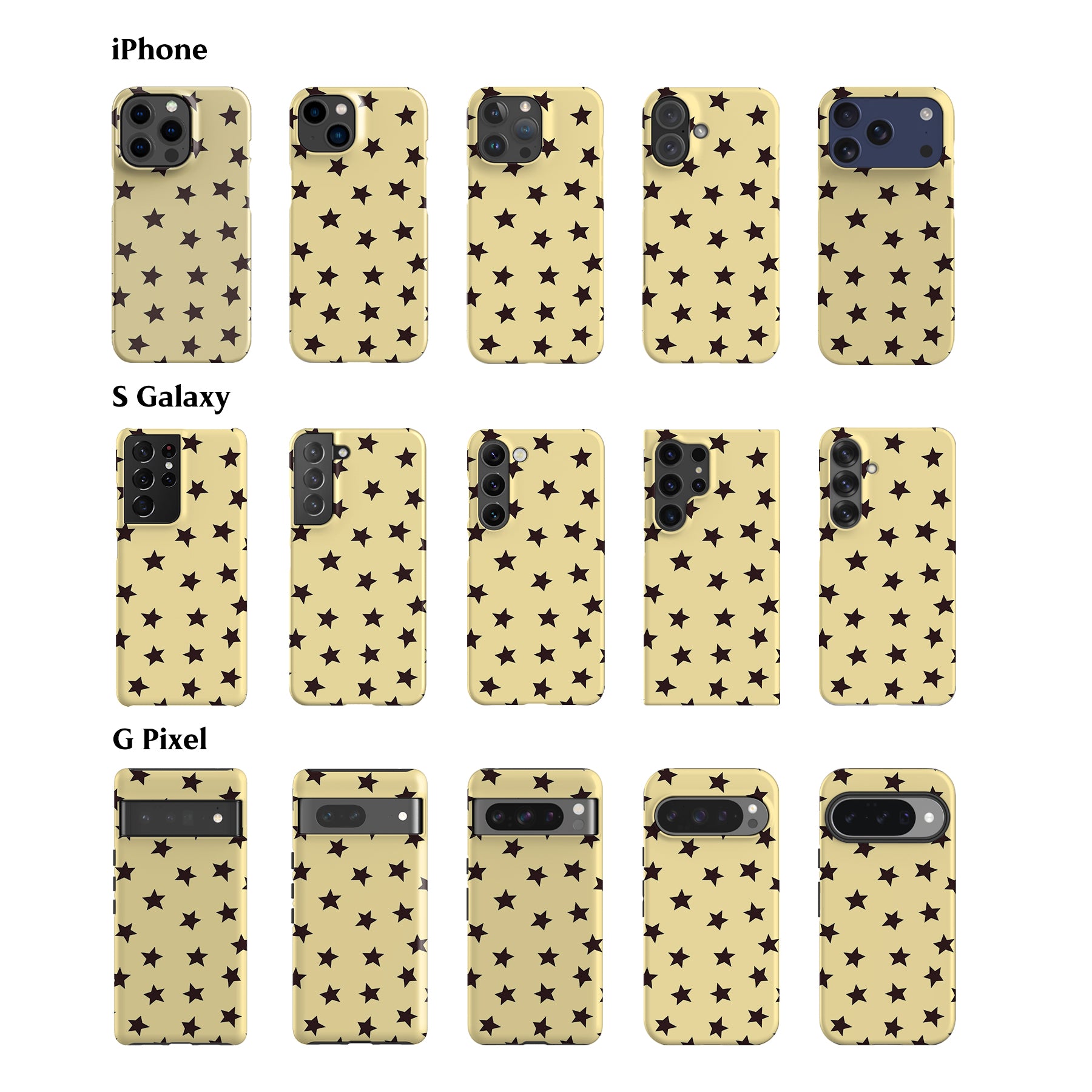 Butter Yellow Mini Stars Phone Case