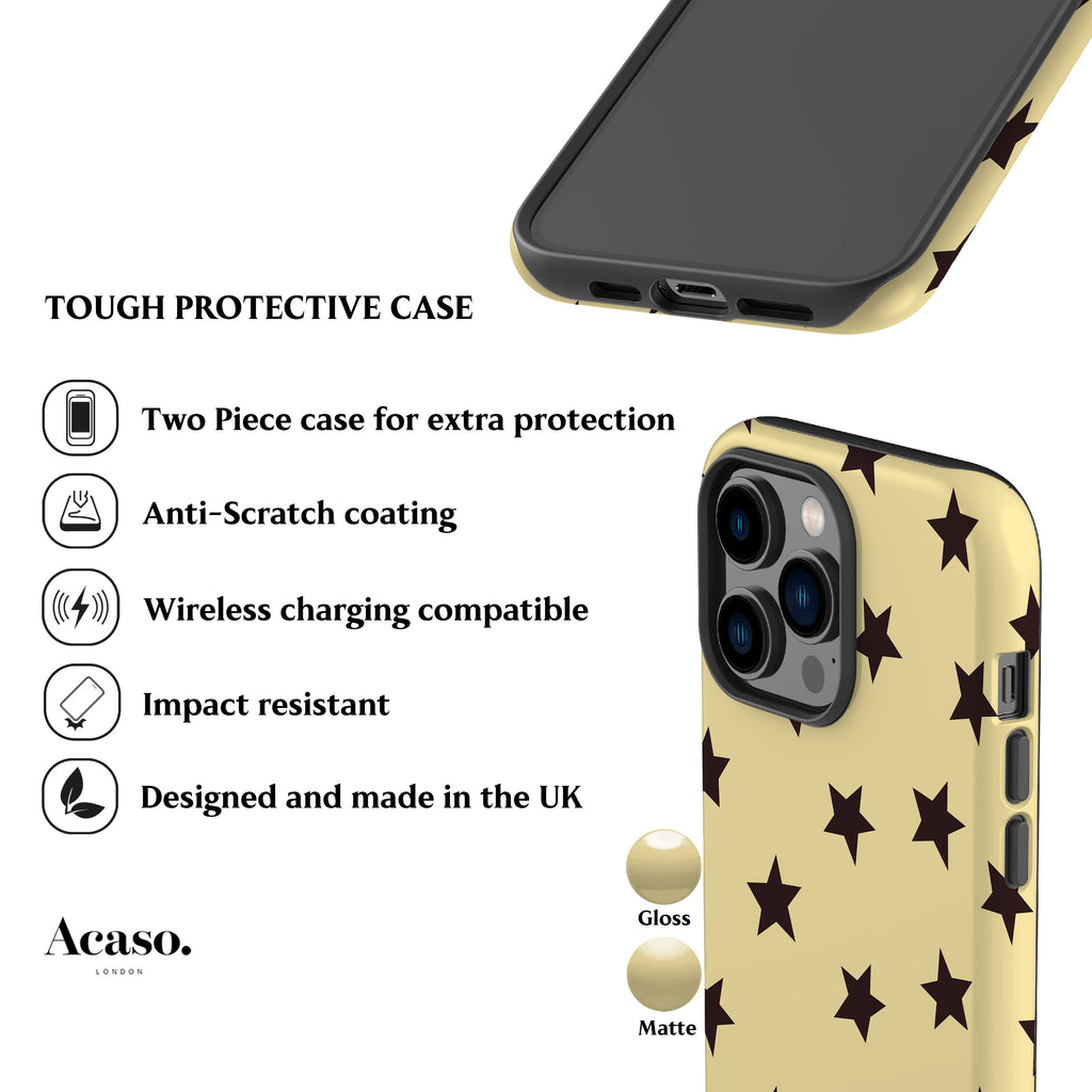 Butter Yellow Mini Stars Phone Case