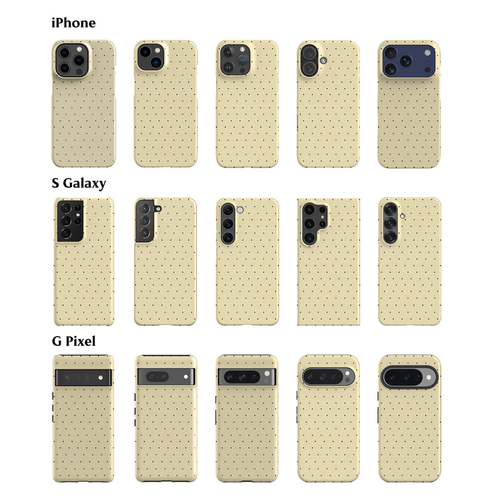 Butter Yellow Polka Phone Case