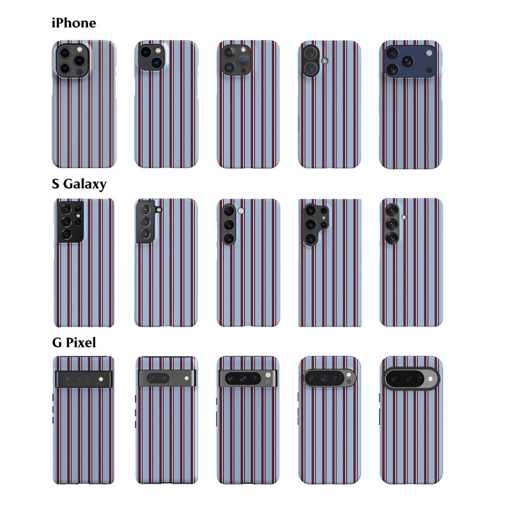 Capri Light Blue Stripes Phone Case