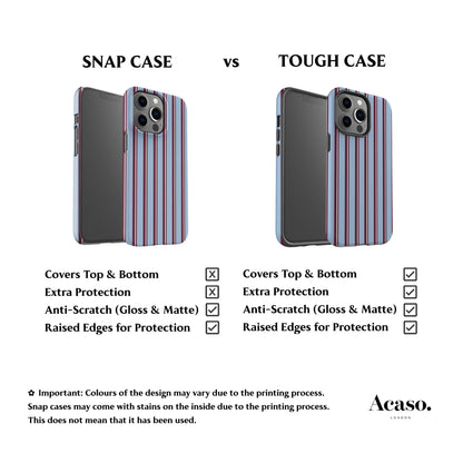 Capri Light Blue Stripes Phone Case