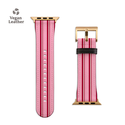 Capri Pink Stripes Apple Watch Strap