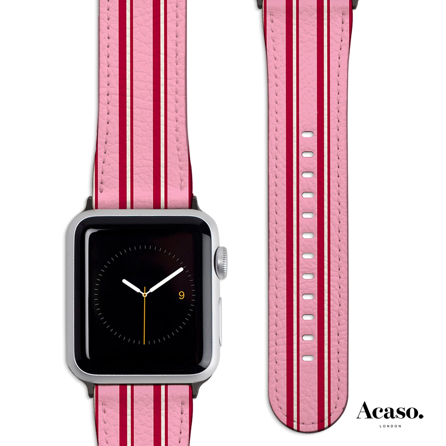 Capri Pink Stripes Apple Watch Strap