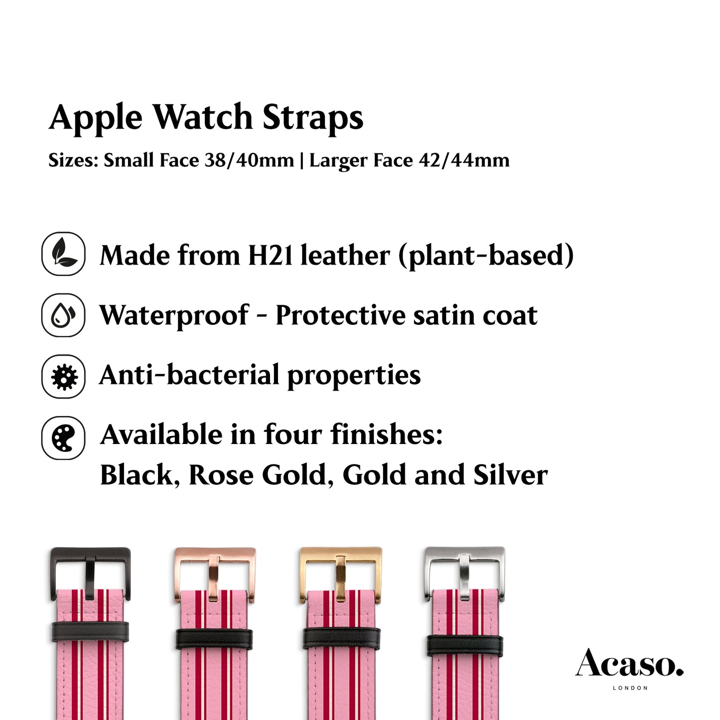 Capri Pink Stripes Apple Watch Strap