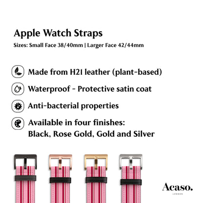 Capri Pink Stripes Apple Watch Strap