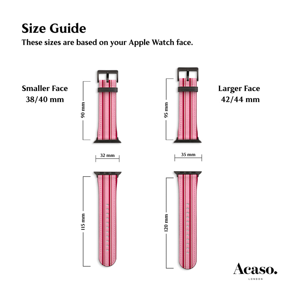 Capri Pink Stripes Apple Watch Strap