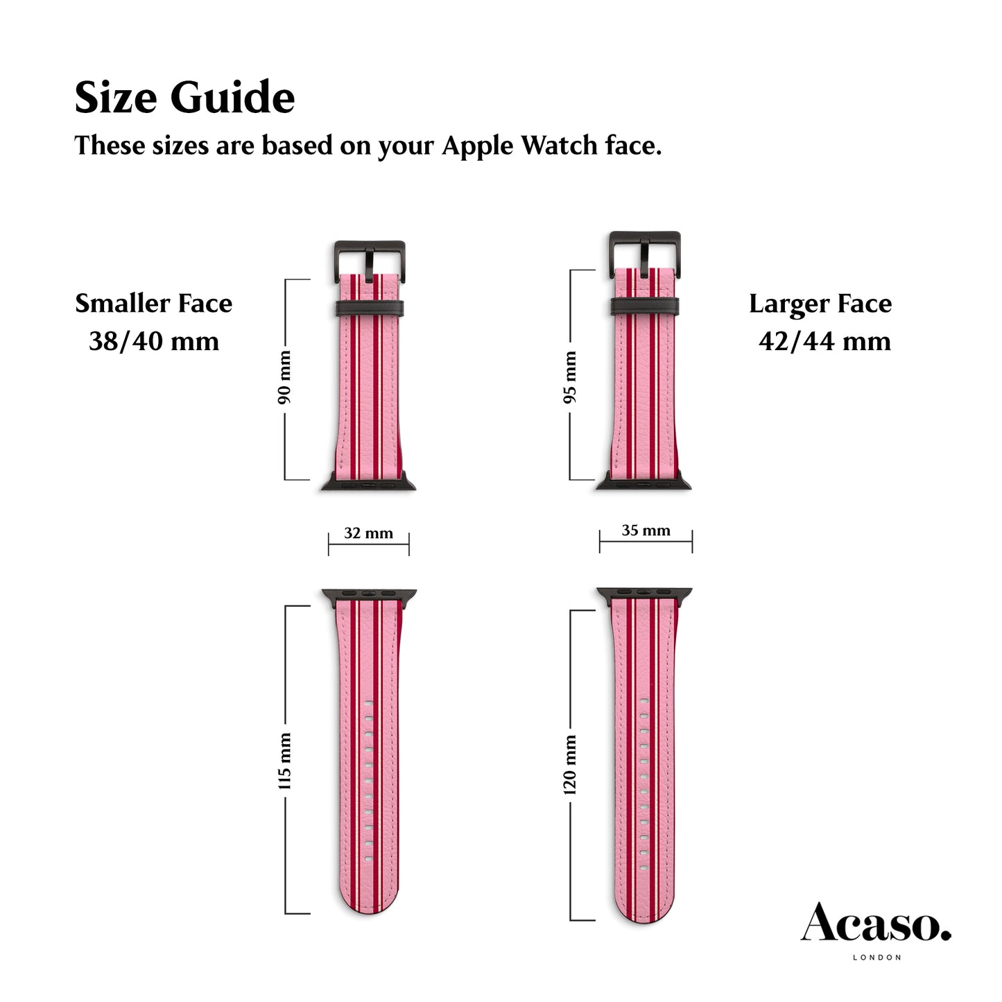 Capri Pink Stripes Apple Watch Strap