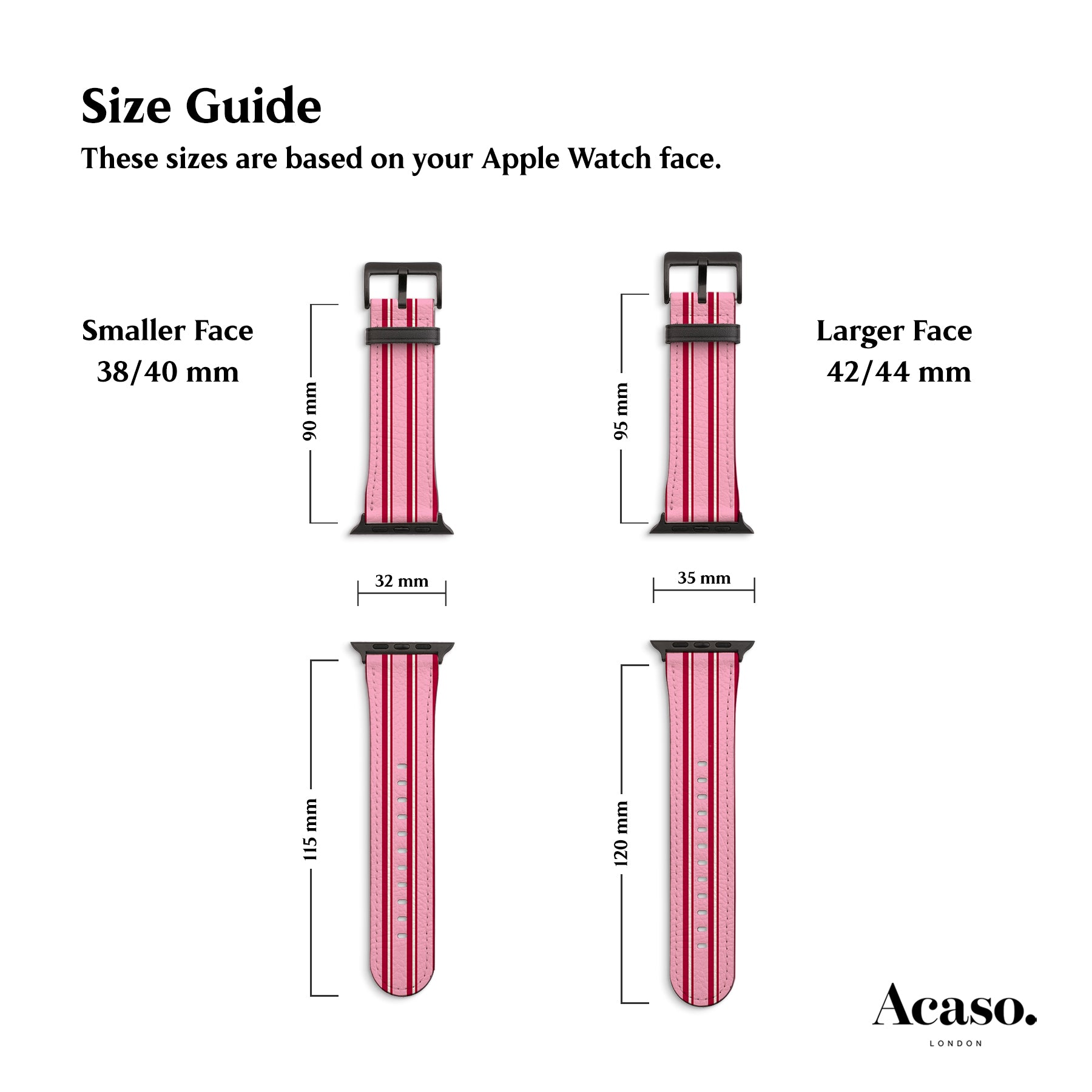 Capri Pink Stripes Apple Watch Strap