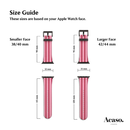Capri Pink Stripes Apple Watch Strap