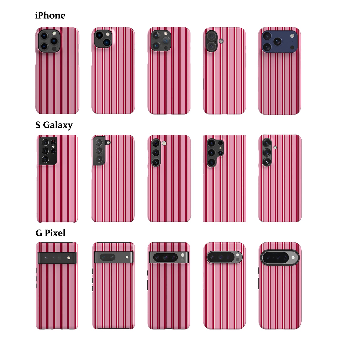 Capri Pink Stripes Phone Case