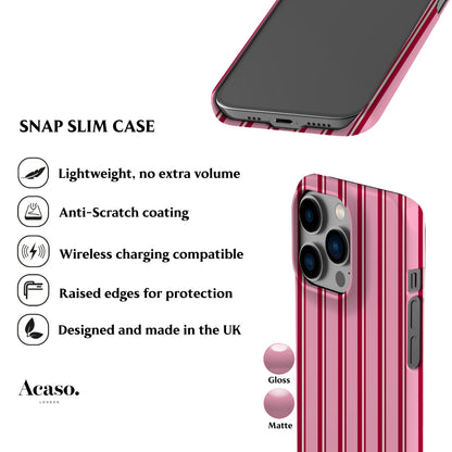 Capri Pink Stripes Phone Case