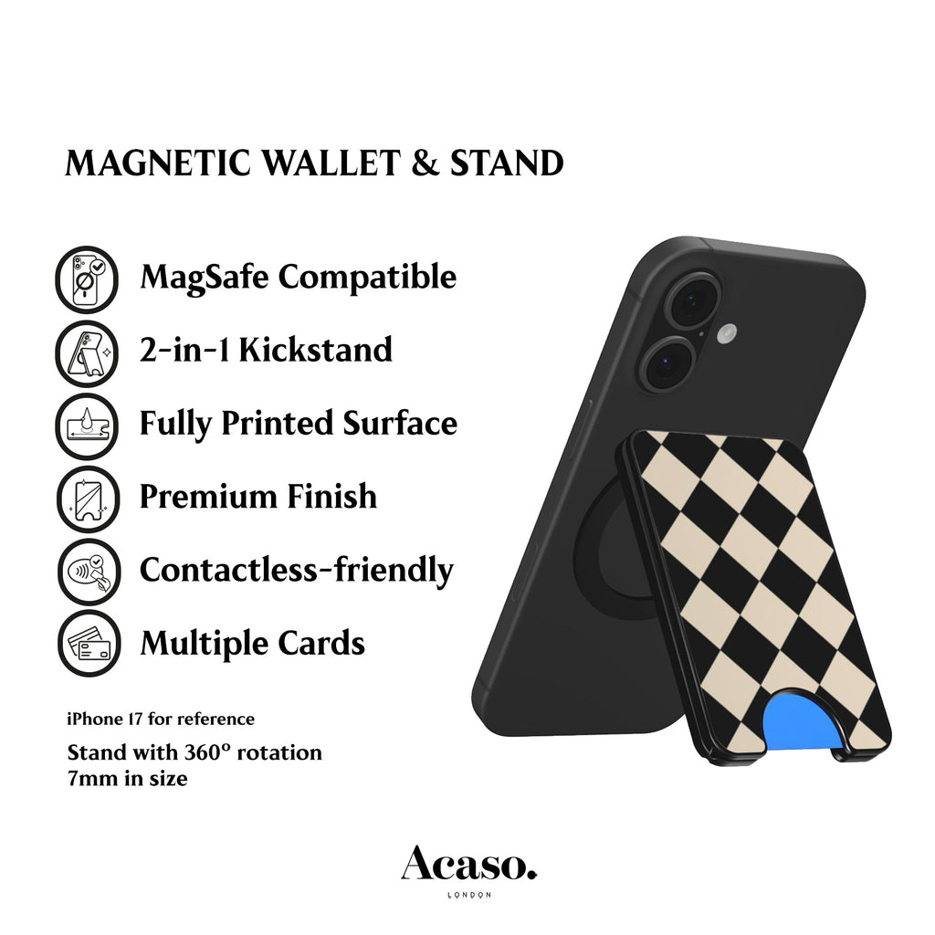 Checkerboard Magnetic Phone Wallet