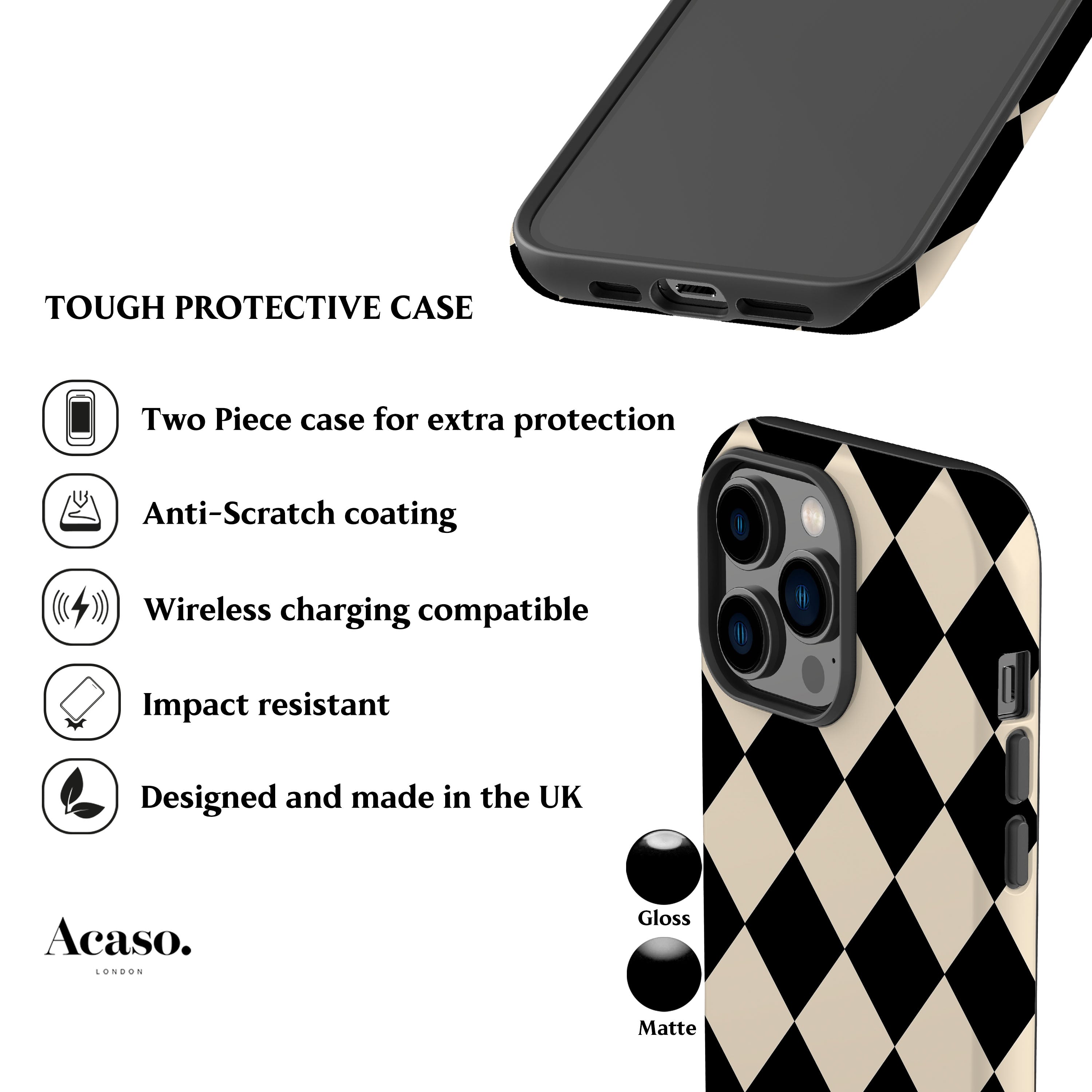 Checkerboard Phone Case