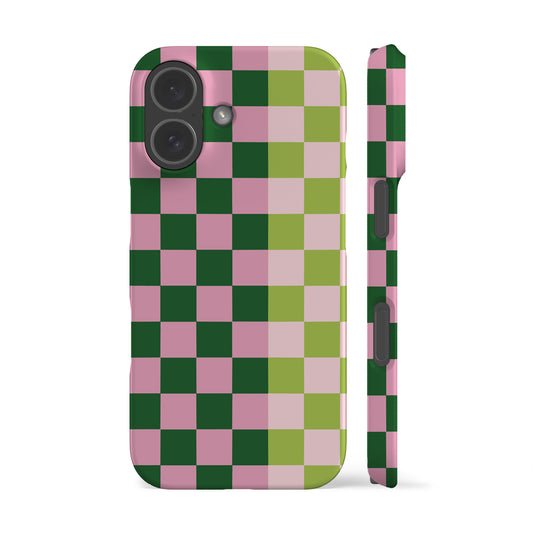 Checkered Double Matcha Phone Case
