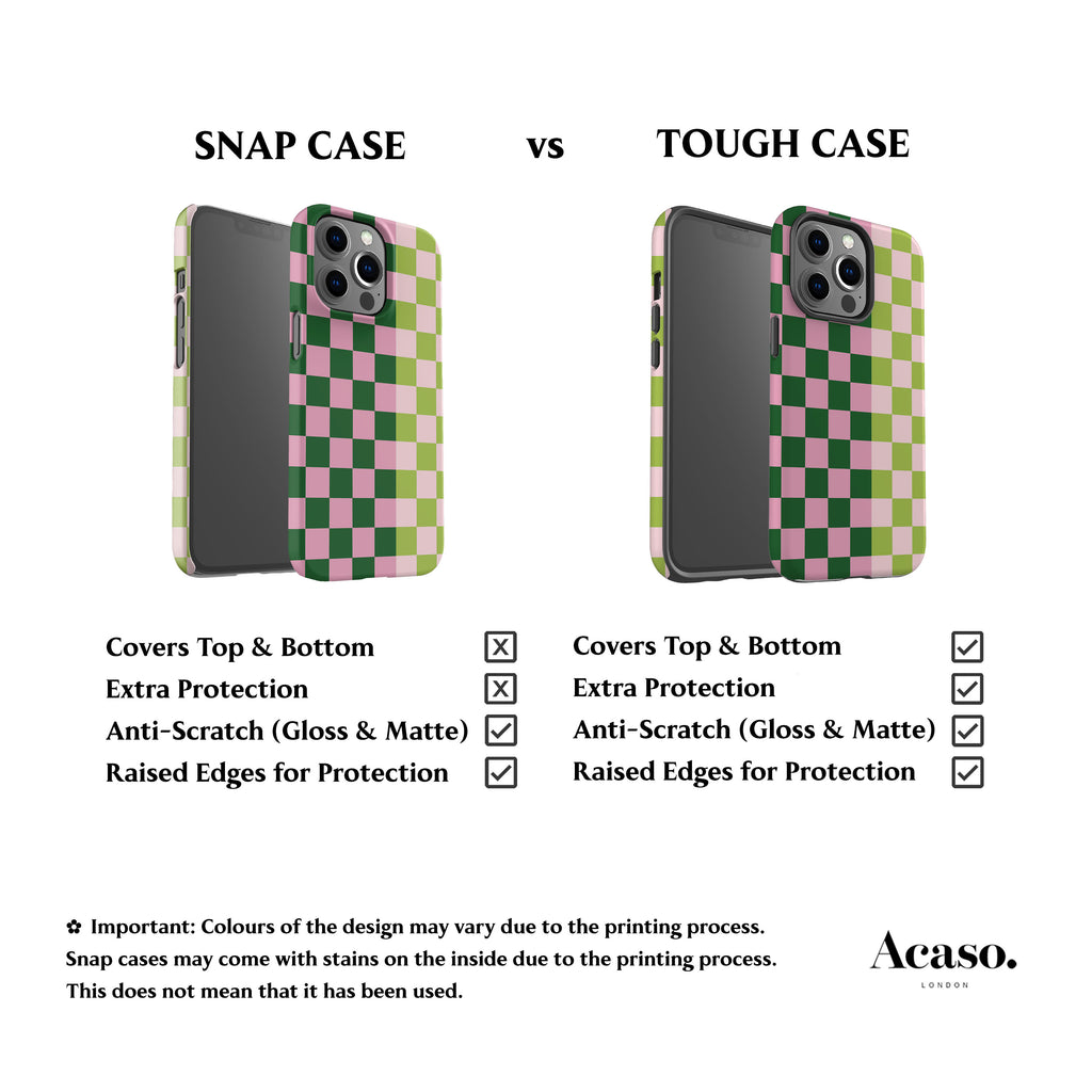 Checkered Double Matcha Phone Case
