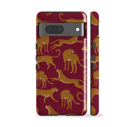 Cheetah Burgundy Phone Case